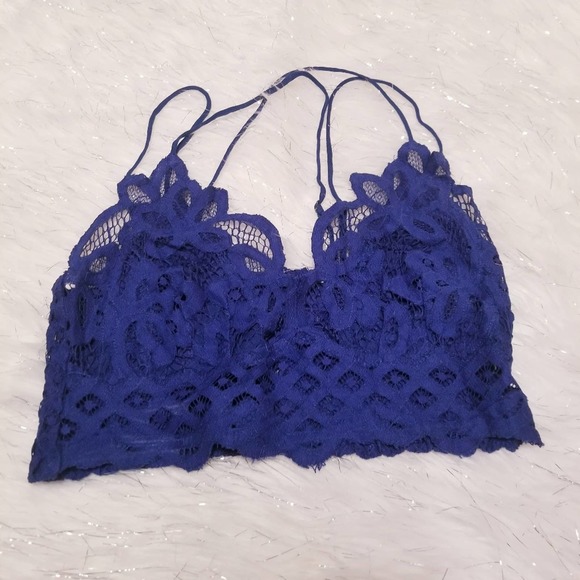 blue lace bralette top
